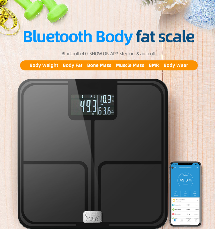 Весы Bluetooth Body Fat Scale с приложением для смартфона